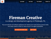 Tablet Screenshot of firemancreative.com
